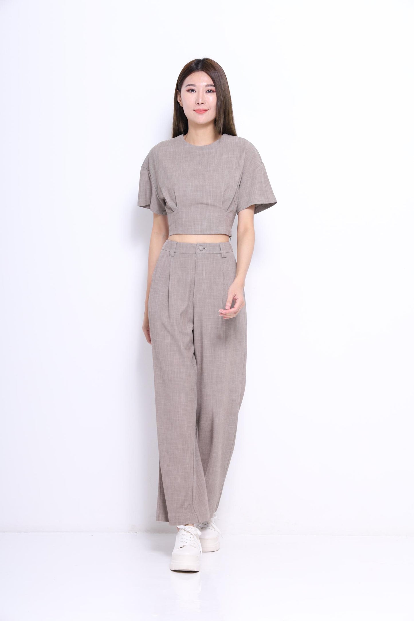 Veron Round Neck Cropped Top