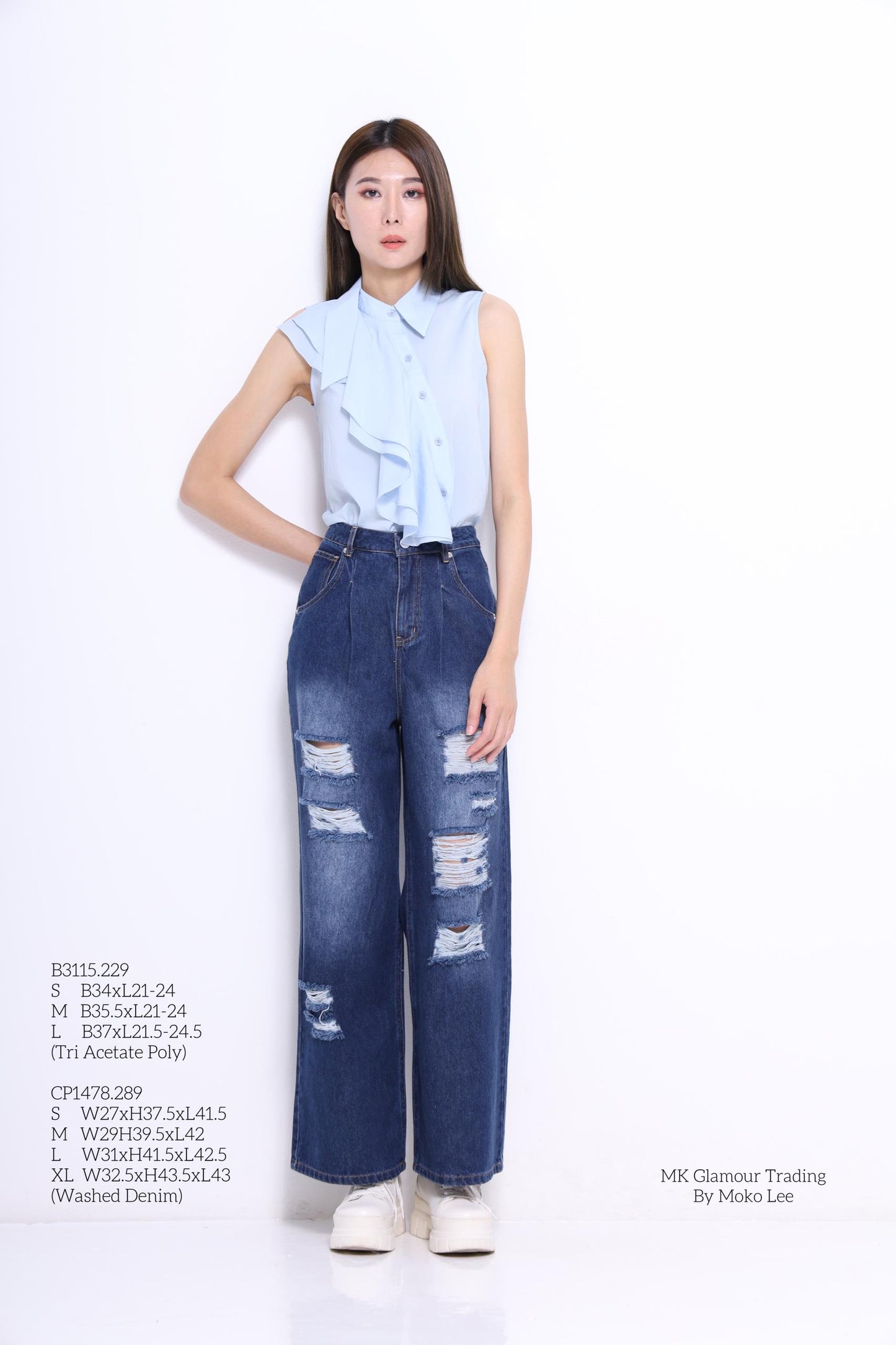 Blaire Denim Straight Leg Jeans