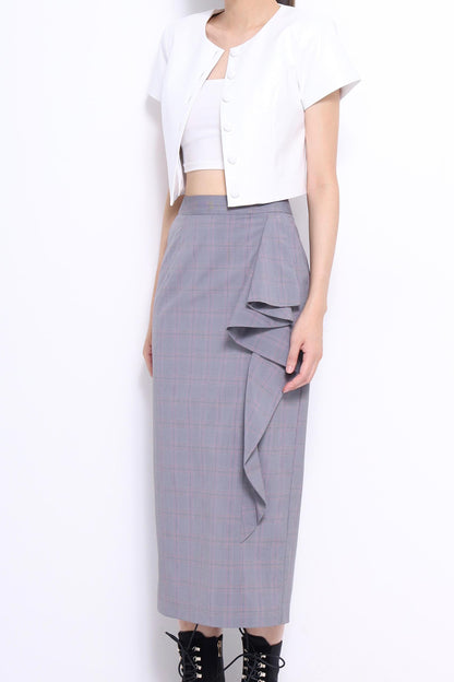 Elle Checkered Pencil Skirt