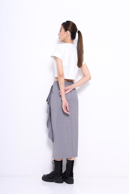 Elle Checkered Pencil Skirt