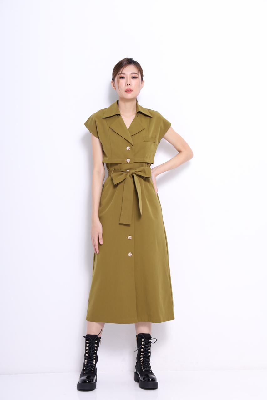 Amanda Column Midi Dress