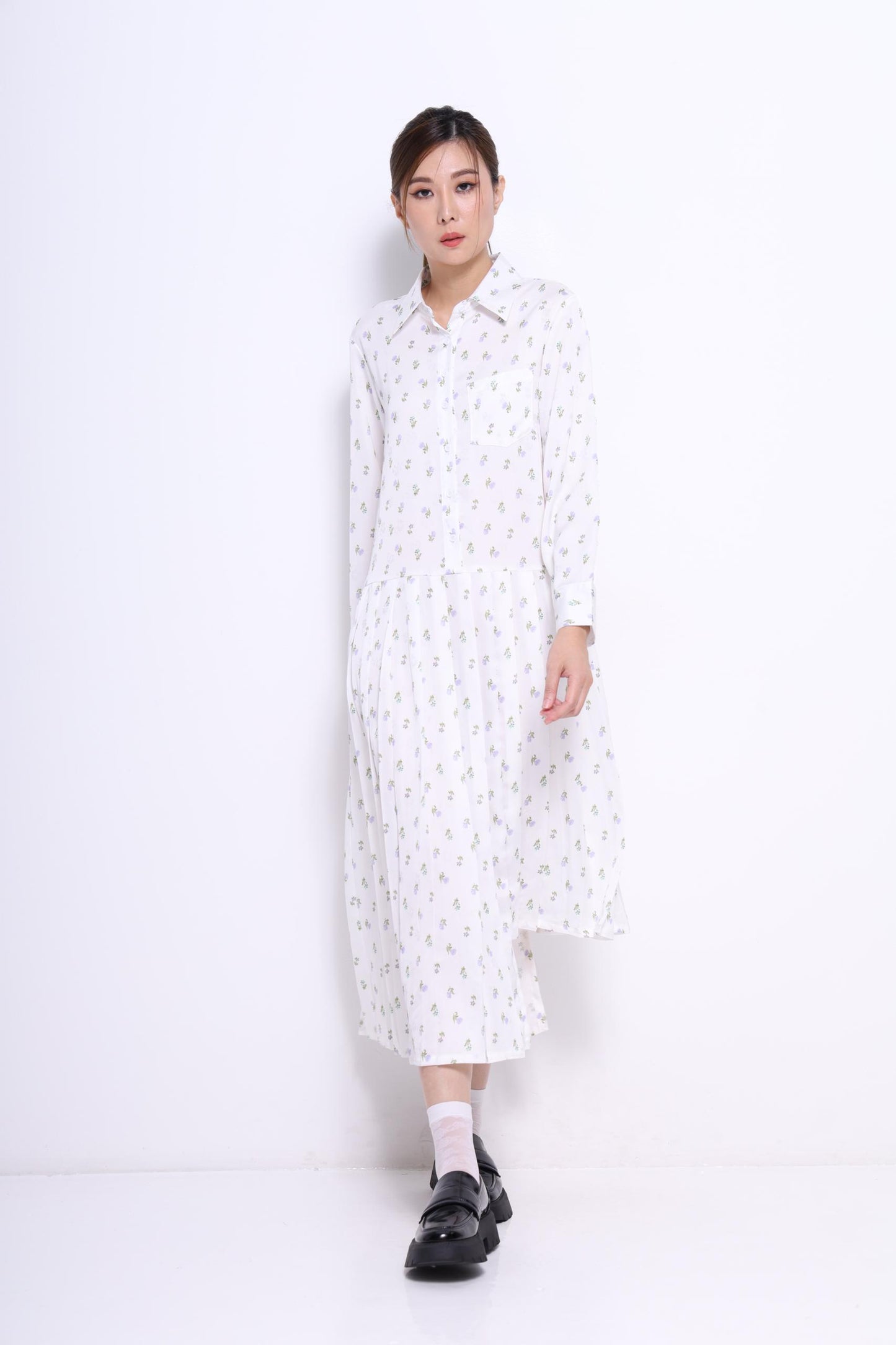 Tanya Drop Waist Shirt Dress