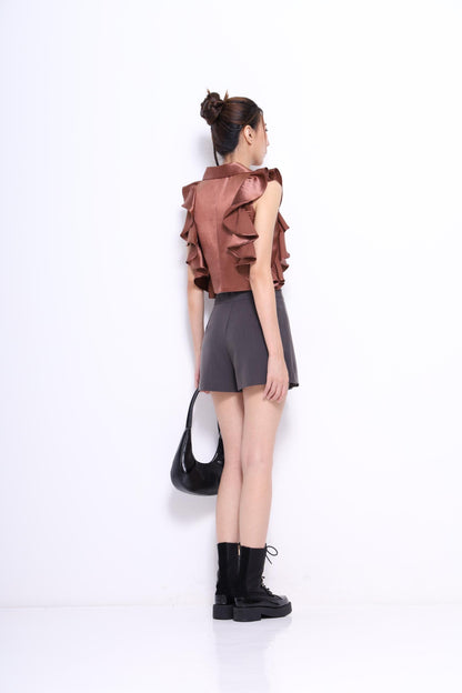 Mia Satin Biker Vest