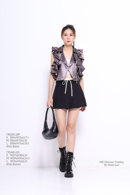 Mia Satin Biker Vest