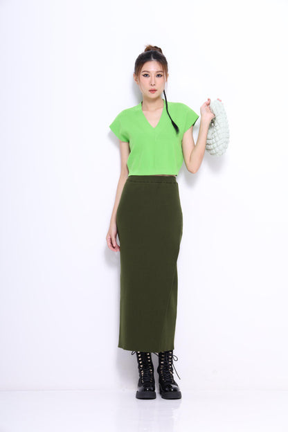 Gabriella Overlap Knit Skirt