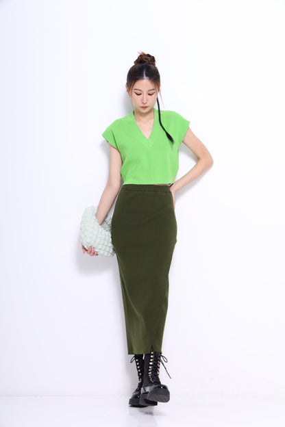 Gabriella Overlap Knit Skirt