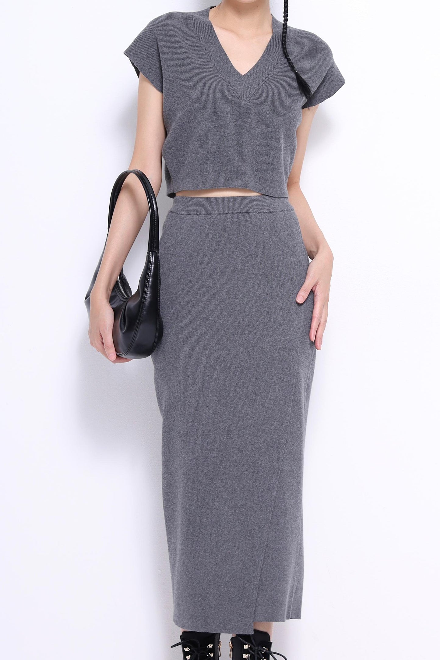 Gabriella Overlap Knit Skirt