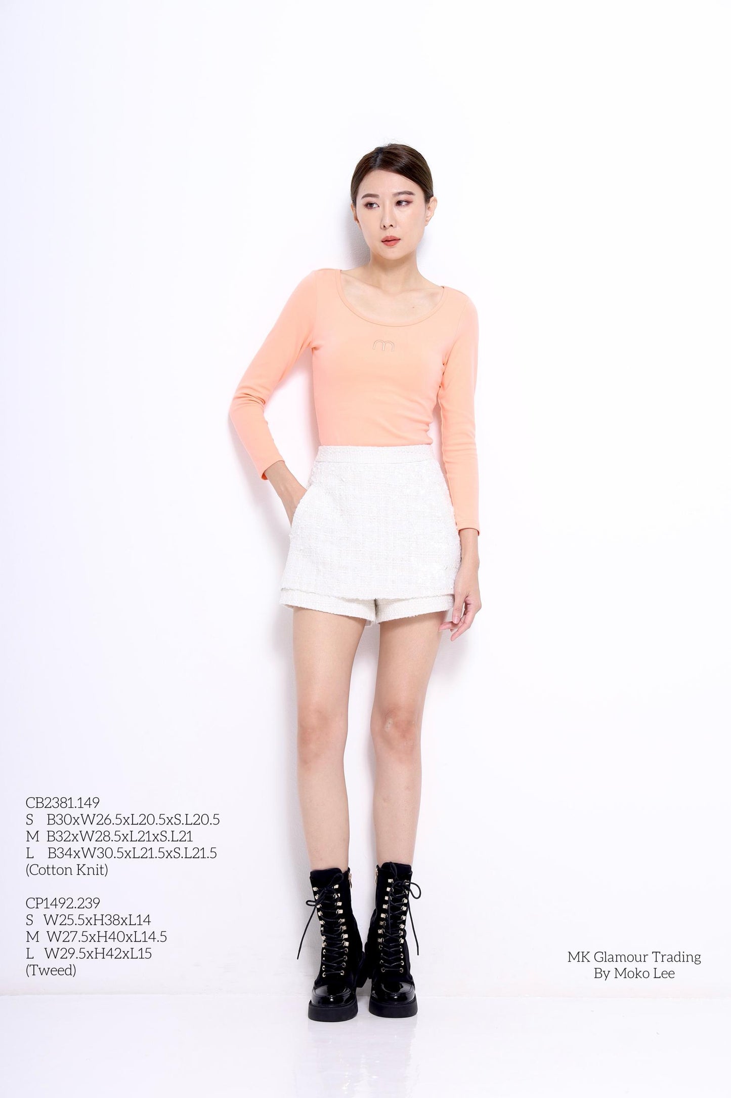 M Round Neck Fitted Knit Top