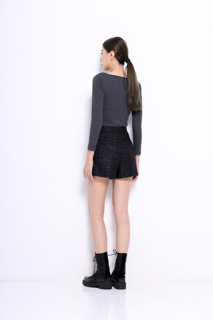 M Round Neck Fitted Knit Top