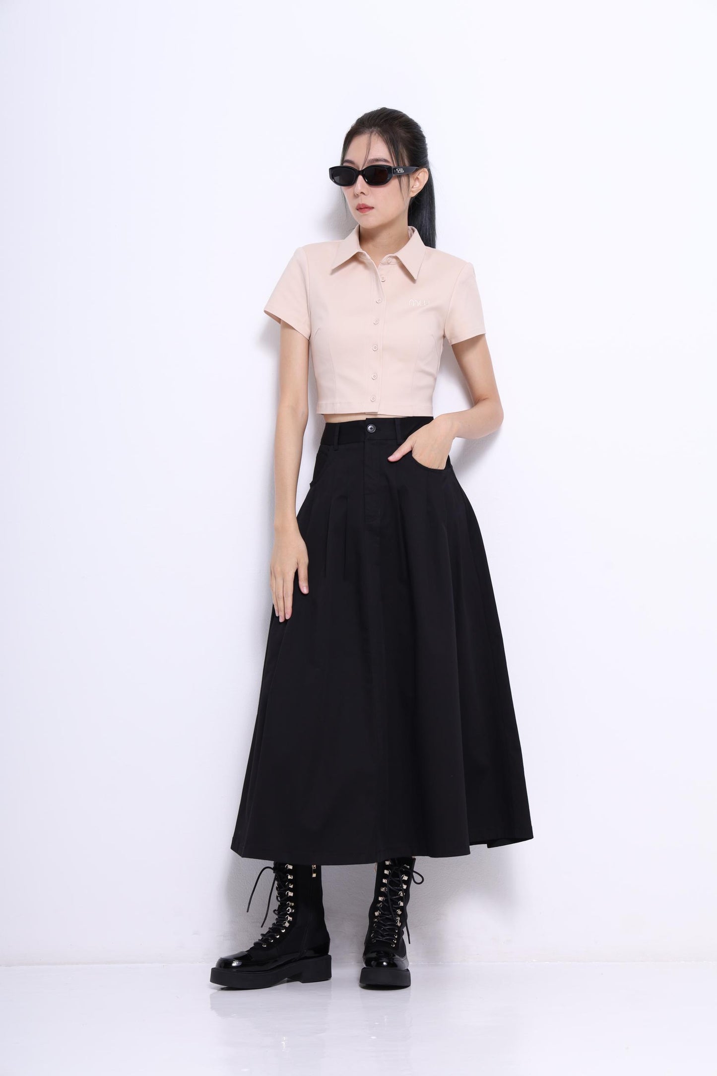 Giya Cropped Fitted Shirt