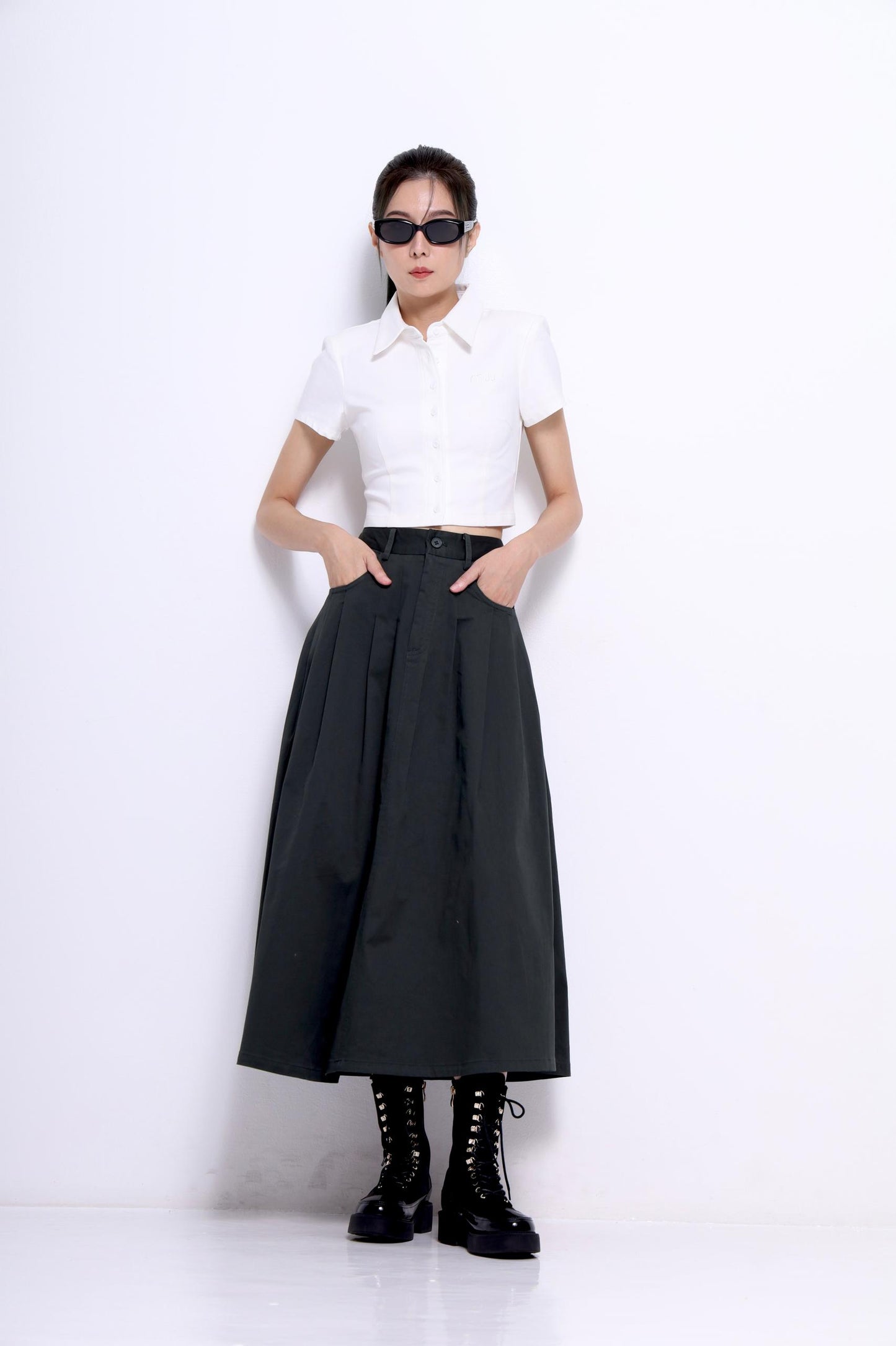 Giya A-line Pleated Skirt