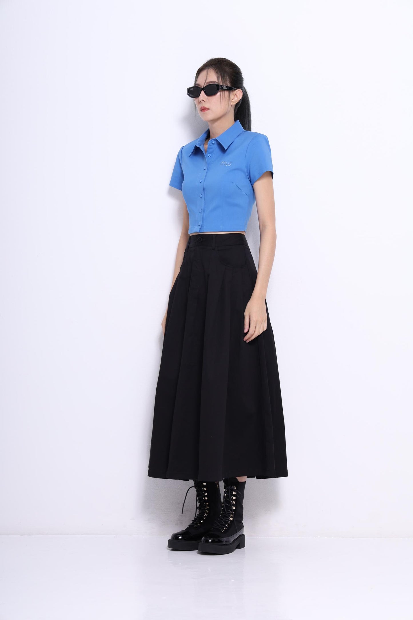 Giya Cropped Fitted Shirt