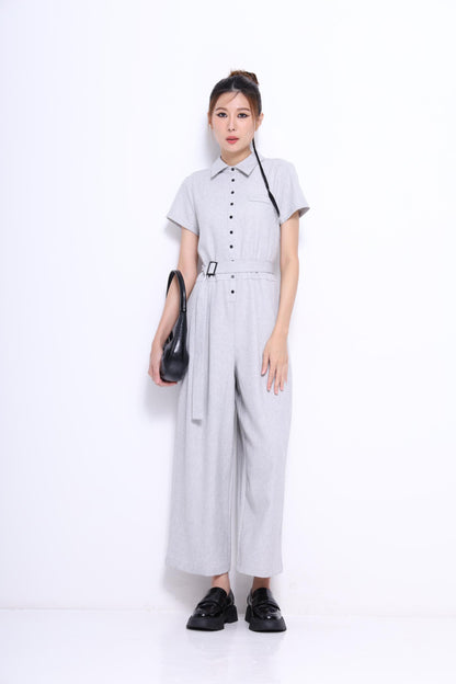 Ziya Belted Straight Leg Jumpsuit