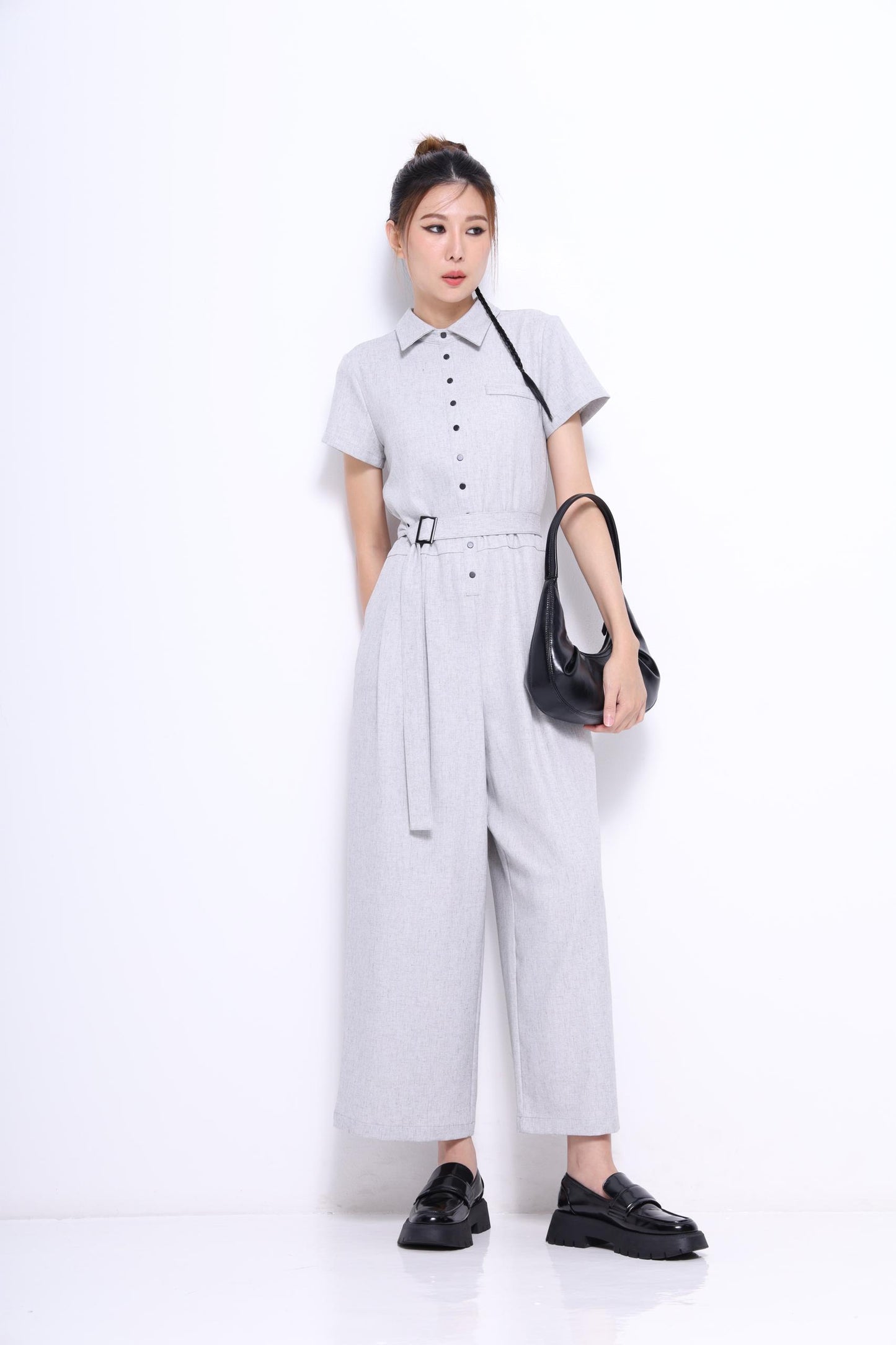 Ziya Belted Straight Leg Jumpsuit