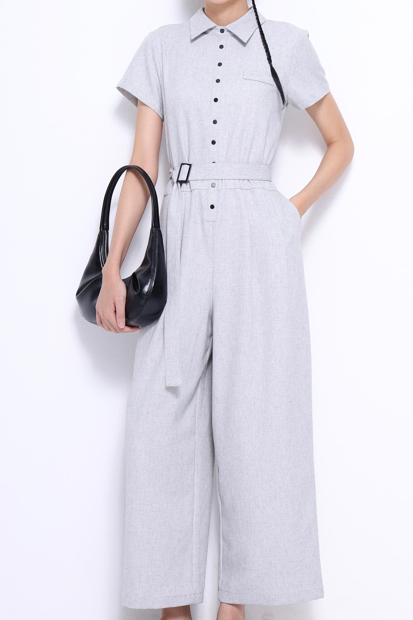 Ziya Belted Straight Leg Jumpsuit