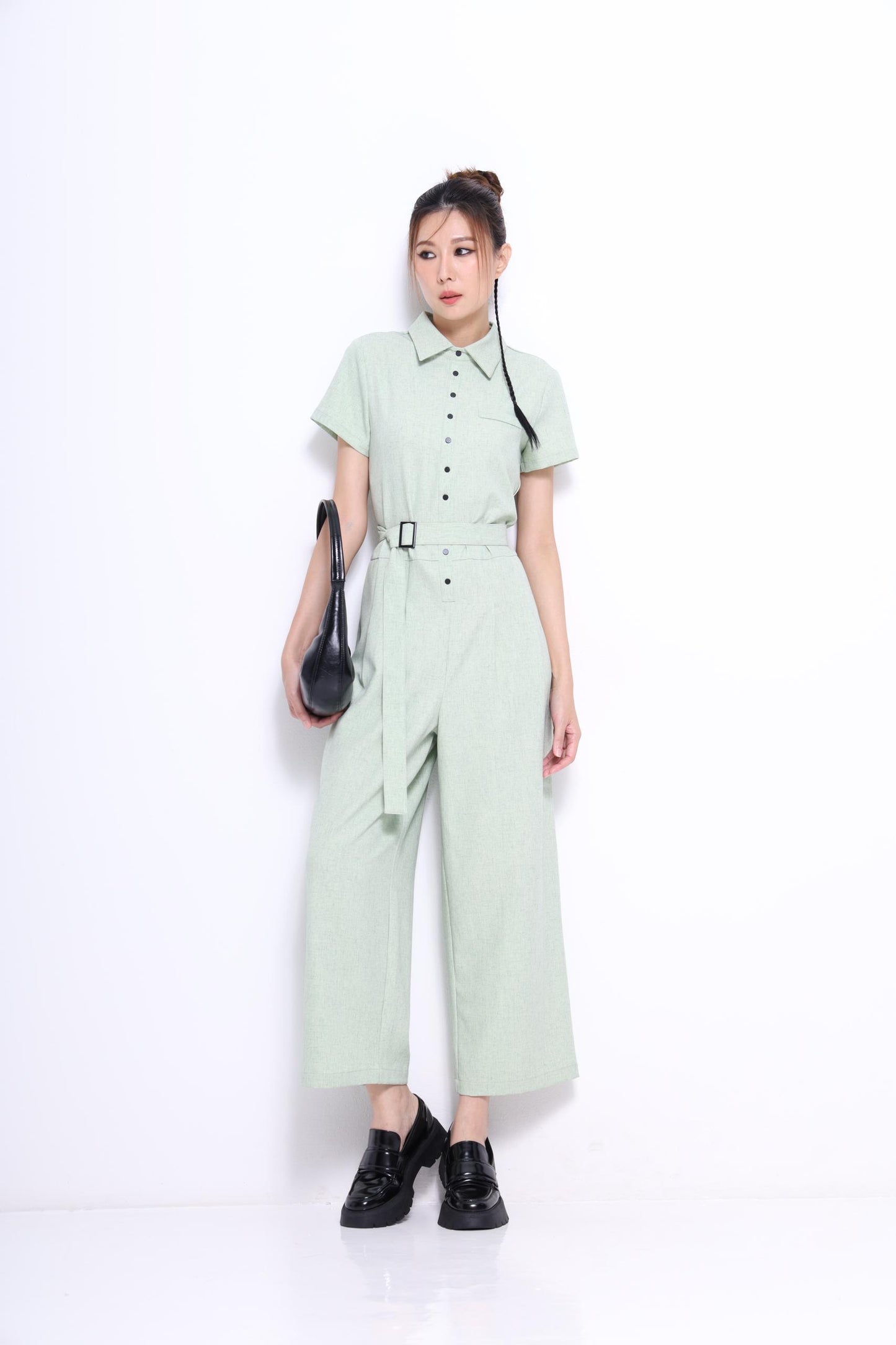 Ziya Belted Straight Leg Jumpsuit