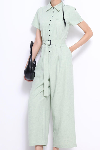 Ziya Belted Straight Leg Jumpsuit