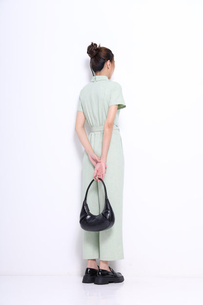 Ziya Belted Straight Leg Jumpsuit