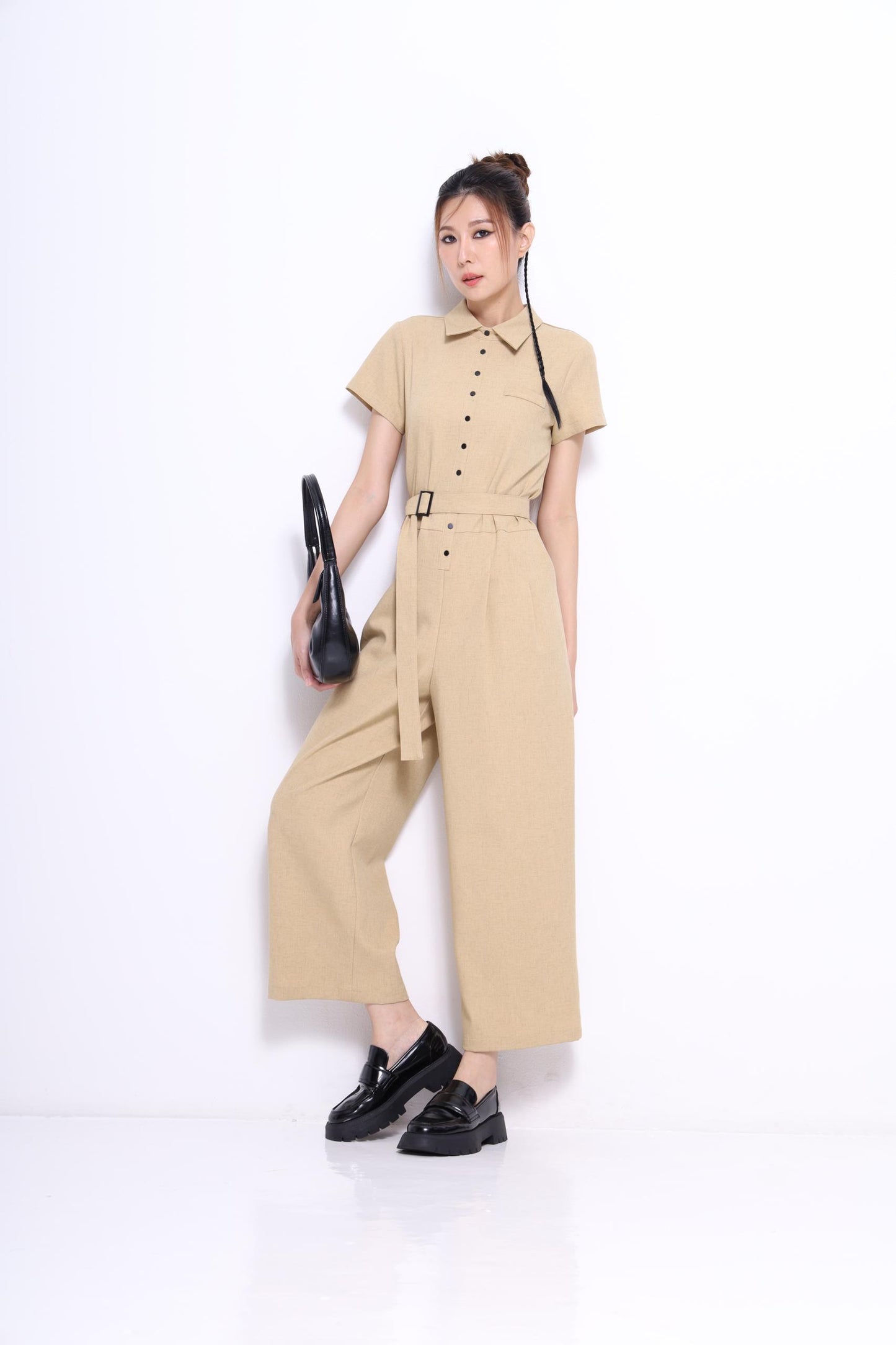 Ziya Belted Straight Leg Jumpsuit