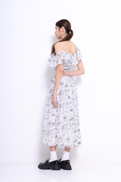 Darla Off Shoulder Ruffle Dress