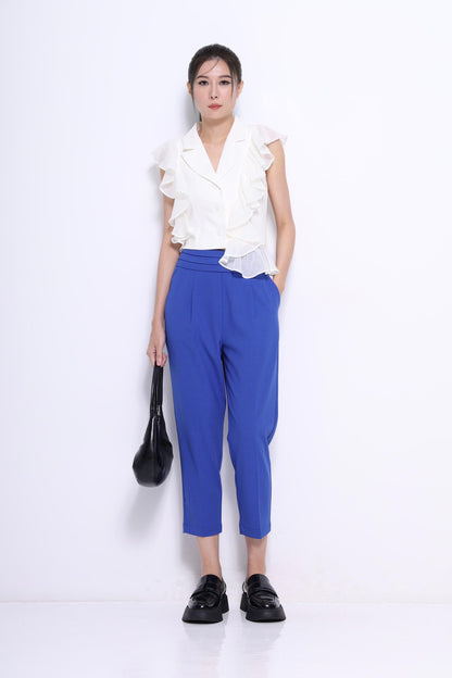 Camellia Asymmetrical Ruffled Blouse