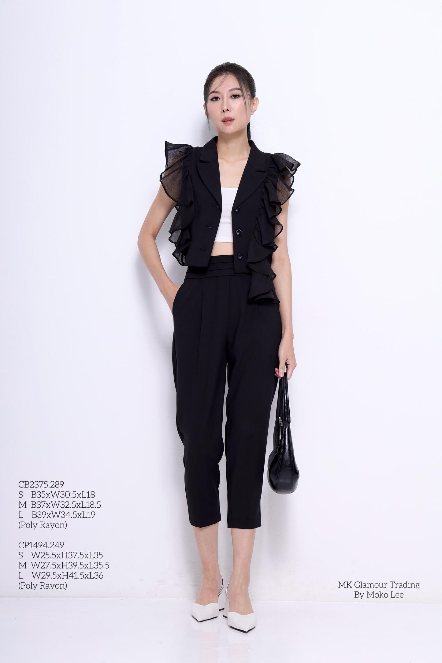 Camellia Asymmetrical Ruffled Blouse