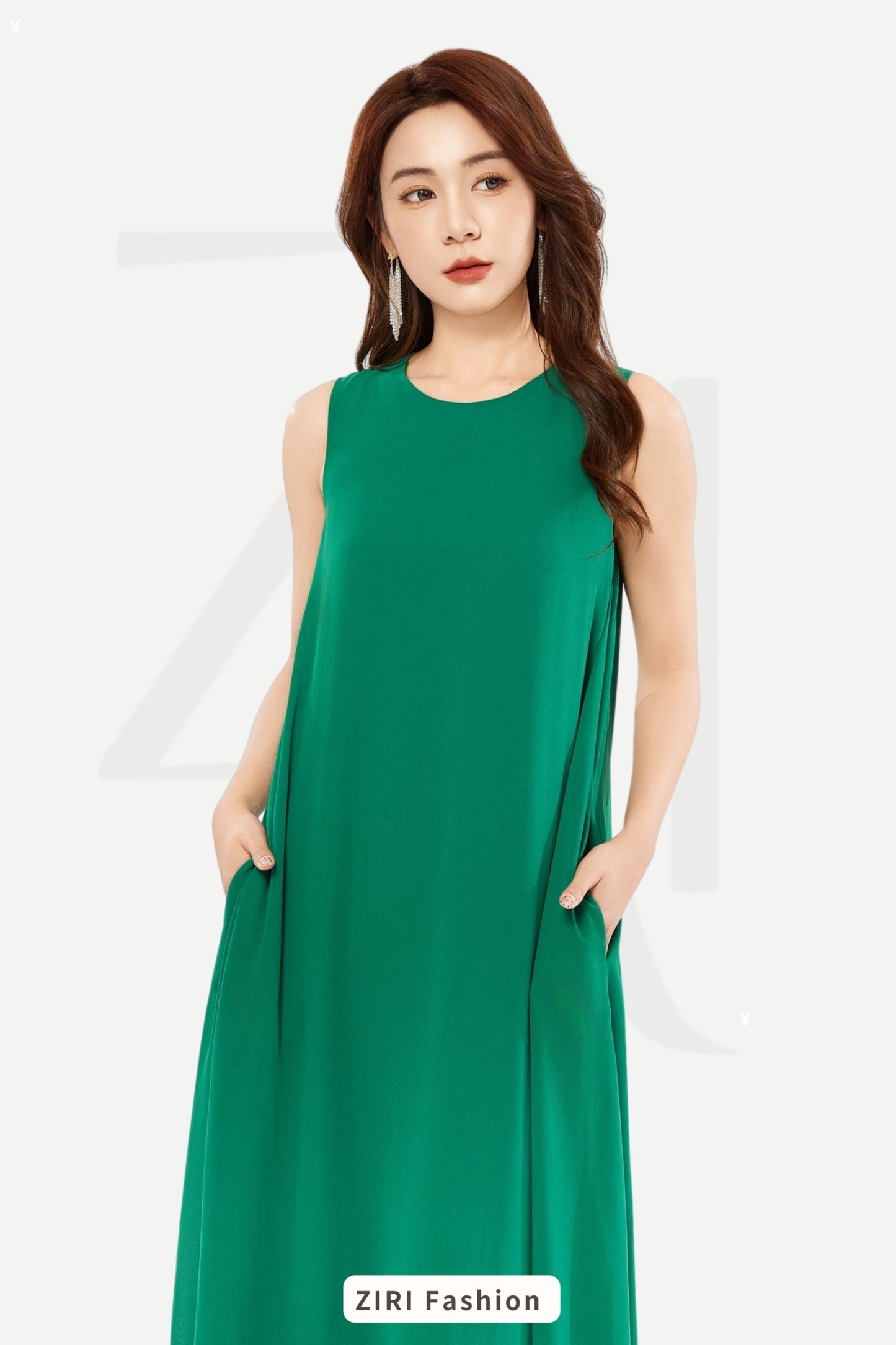 Ziri Trapeze Maxi Dress