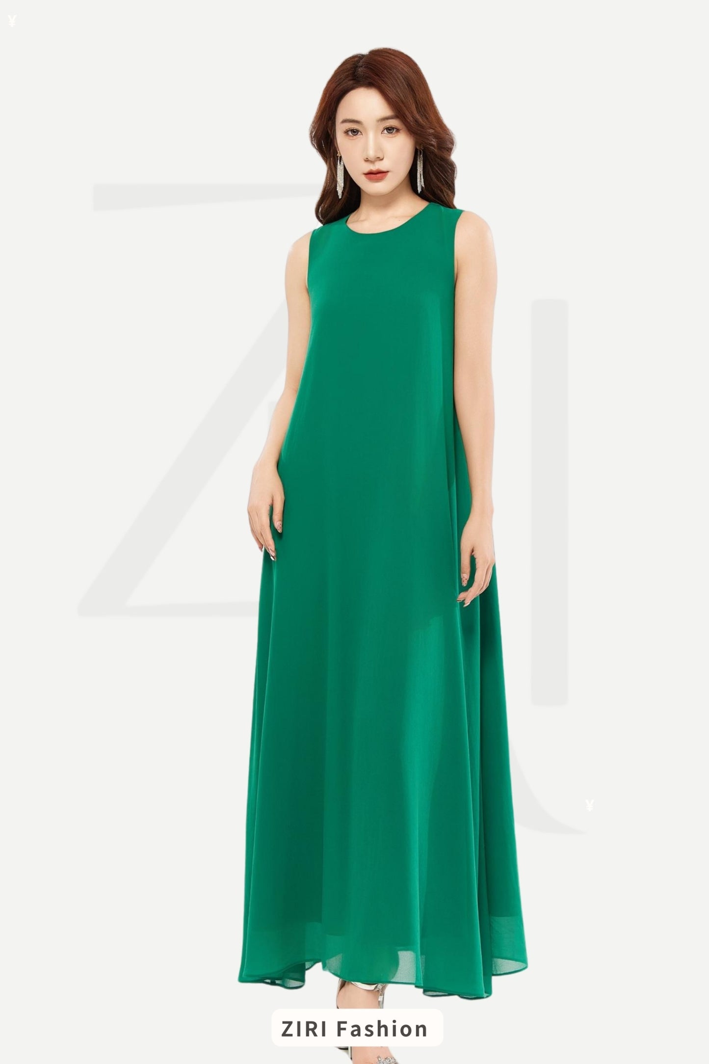 Ziri Trapeze Maxi Dress