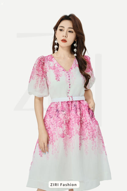 Ziri A-line Floral Dress