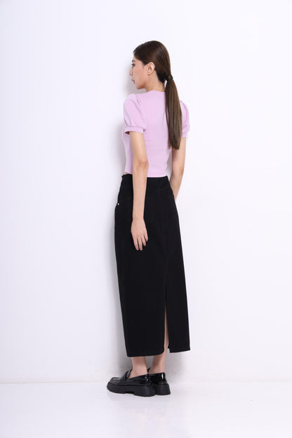 Hera Denim High Waist Midaxi Skirt