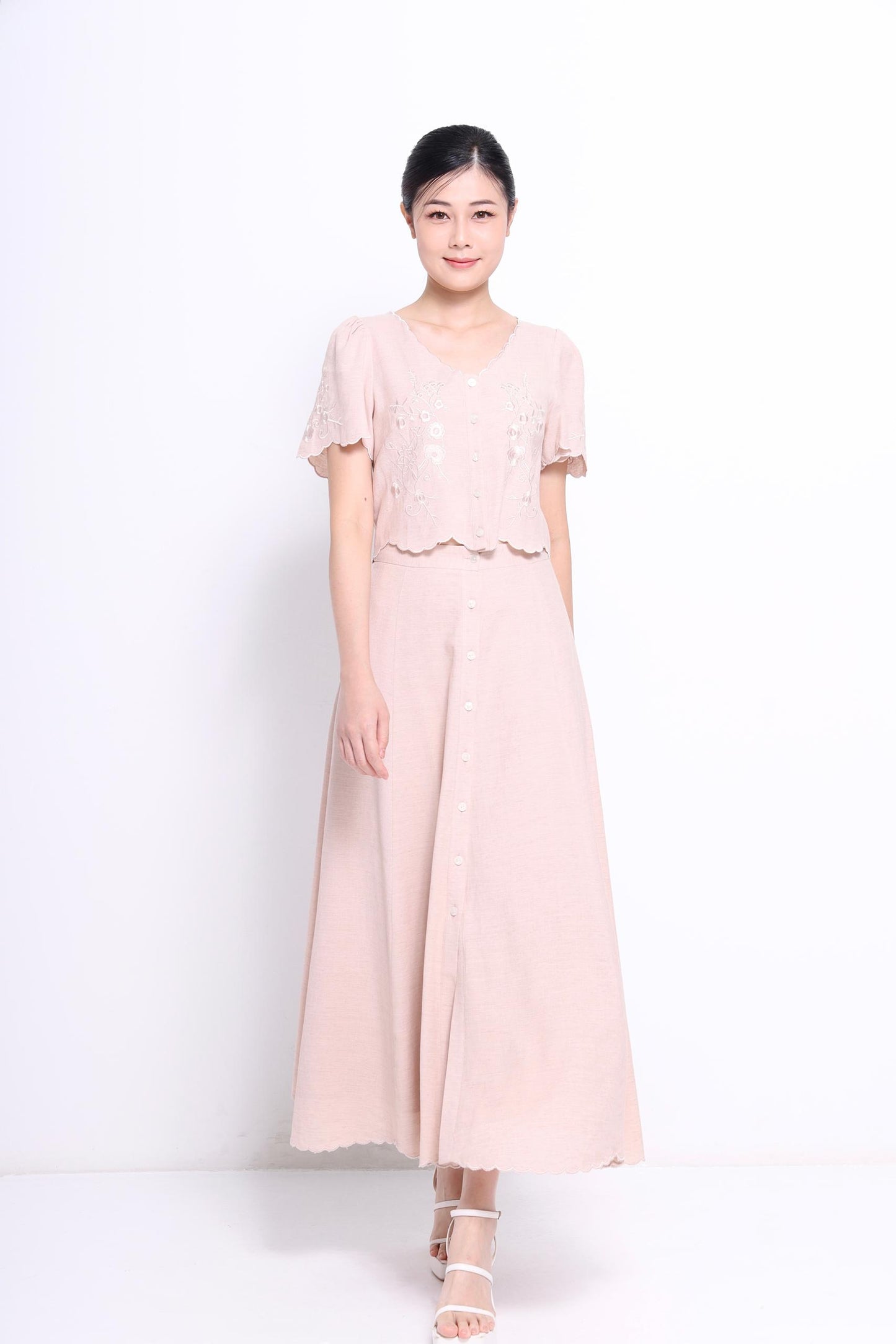 Nelly A-linen Maxi Skirt