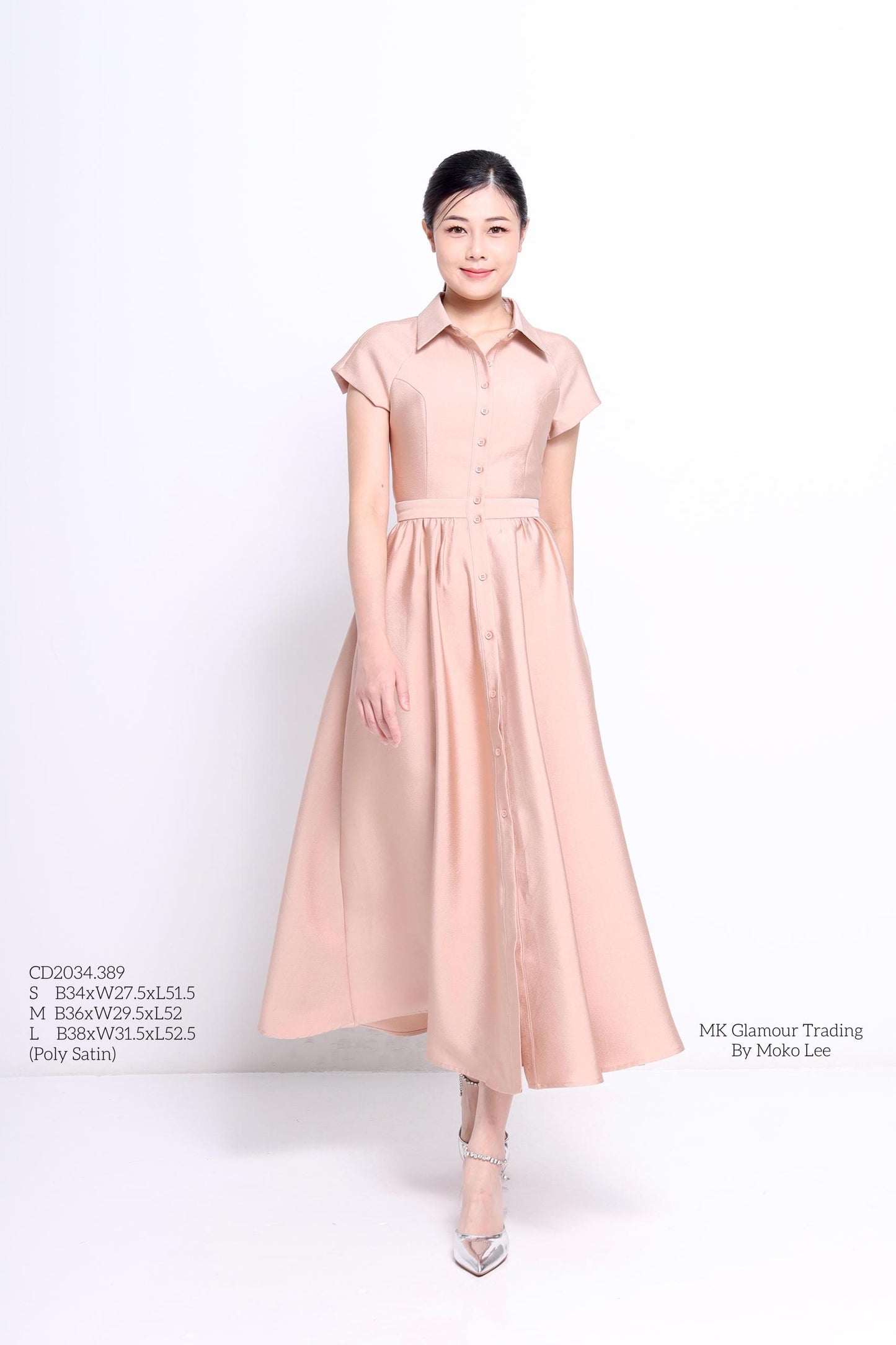 June A-line Satin Dress