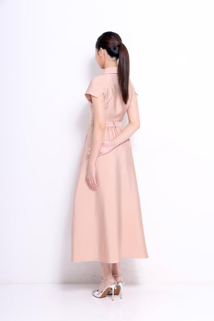 June A-line Satin Dress