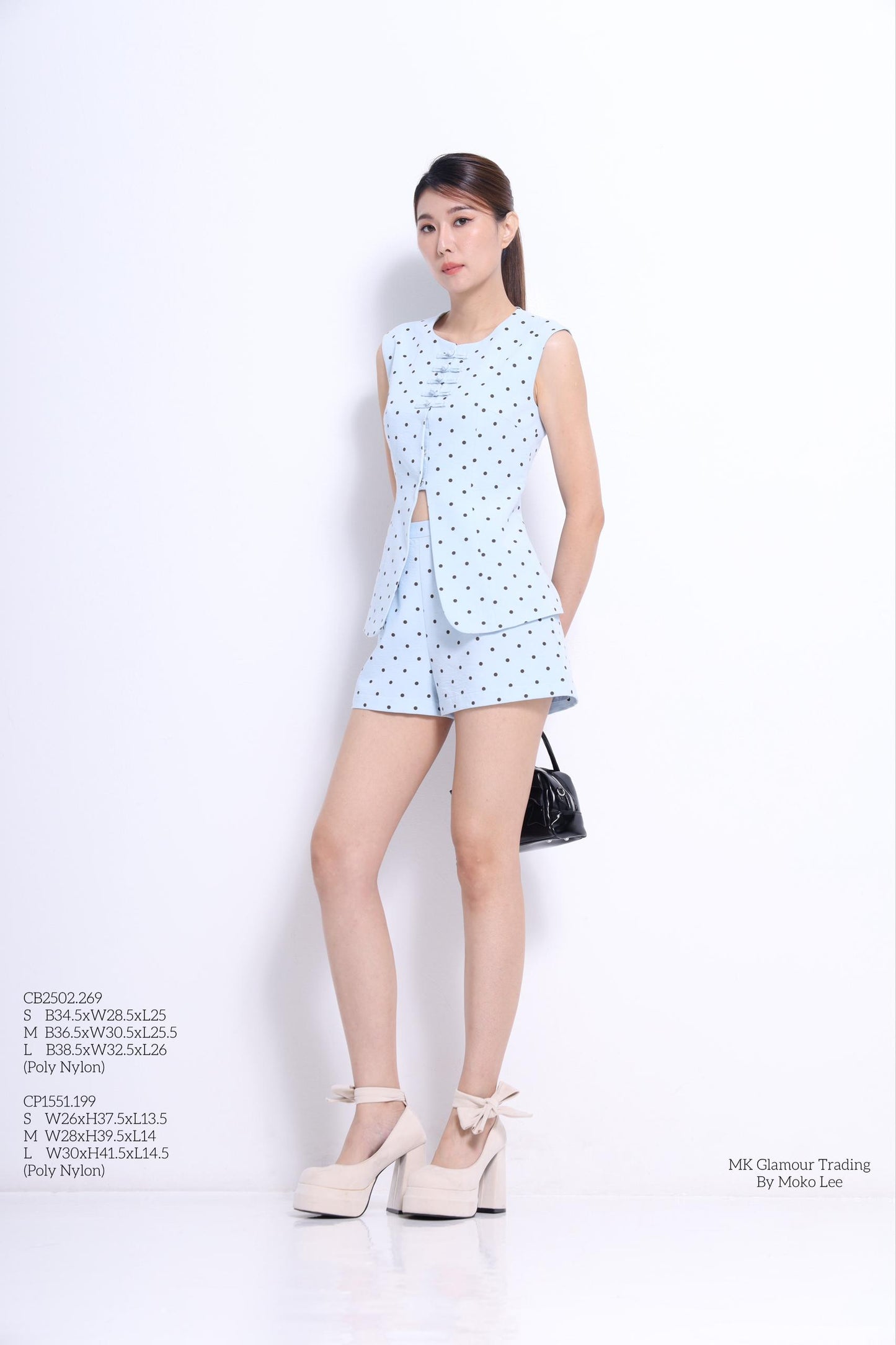 Lea Polka Dot Qipao Top