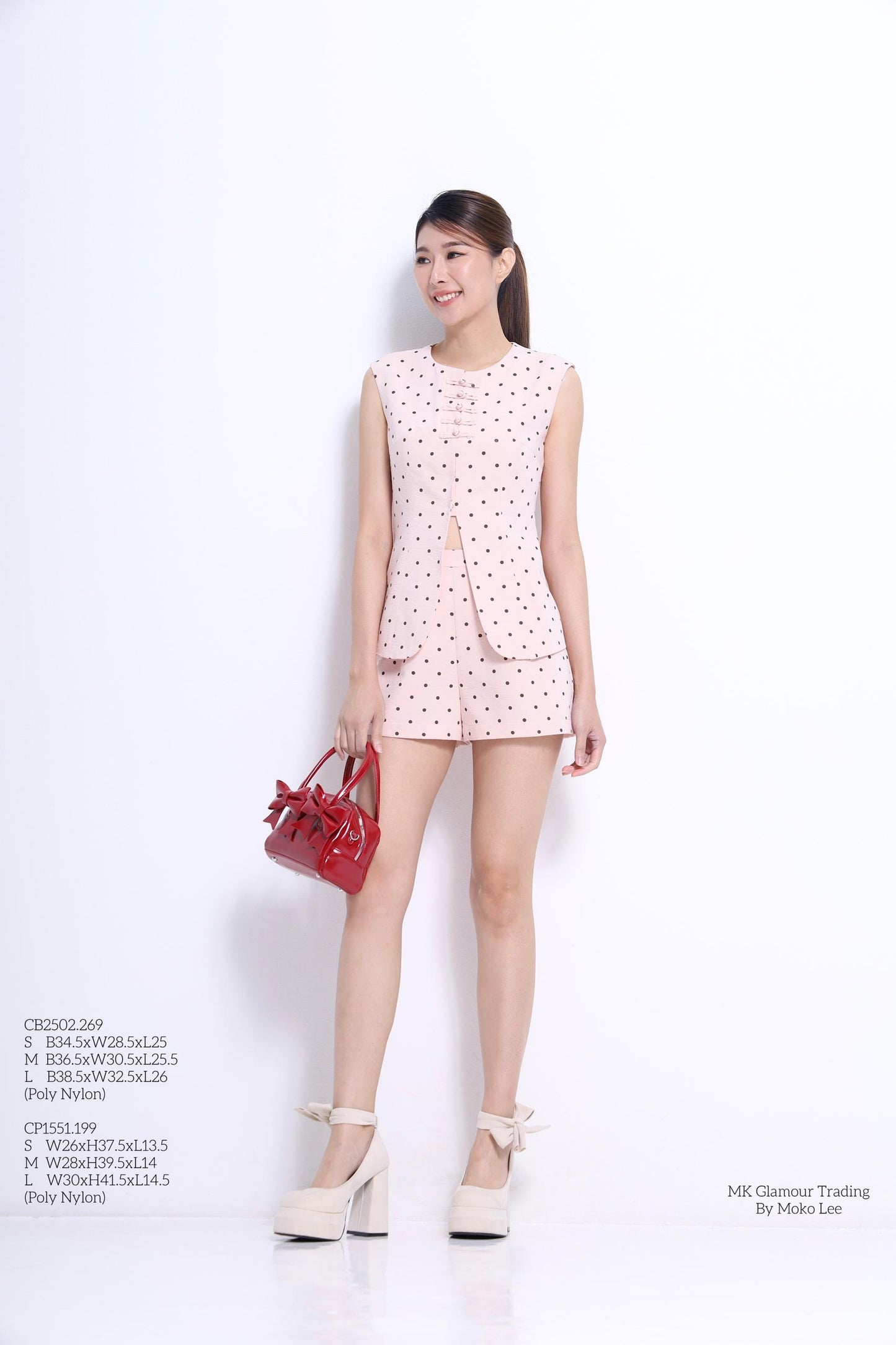 Lea Polka Dot Qipao Top