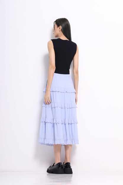 Mindy Layered Cotton Lace Skirt