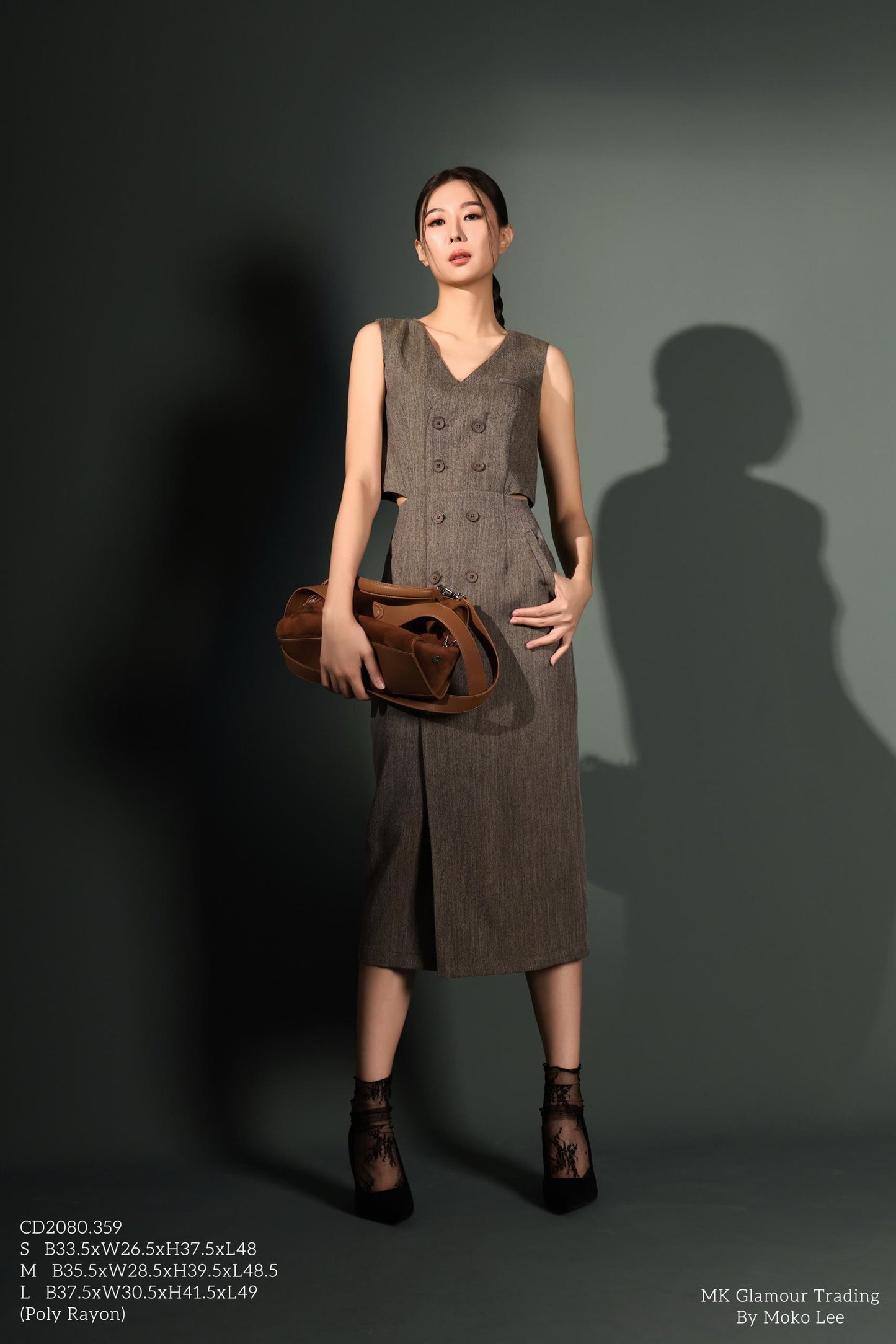 Tasha Side Cut-Out Midi Dress