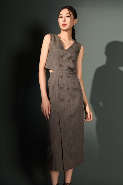 Tasha Side Cut-Out Midi Dress