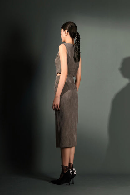 Tasha Side Cut-Out Midi Dress
