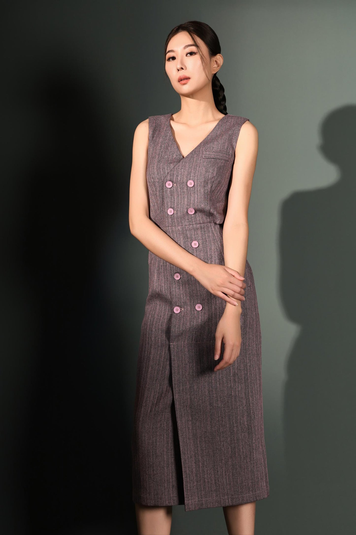 Tasha Side Cut-Out Midi Dress