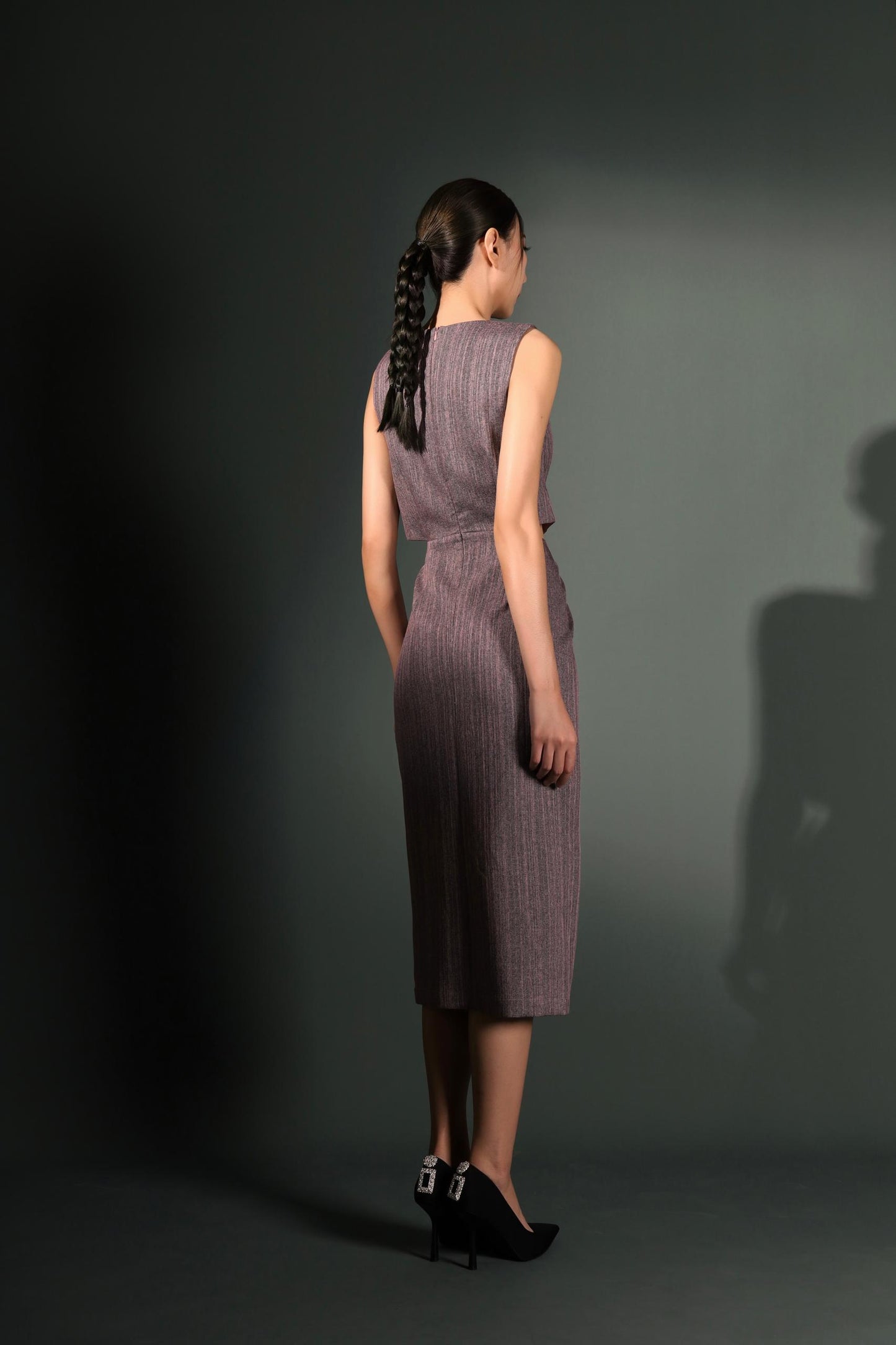 Tasha Side Cut-Out Midi Dress