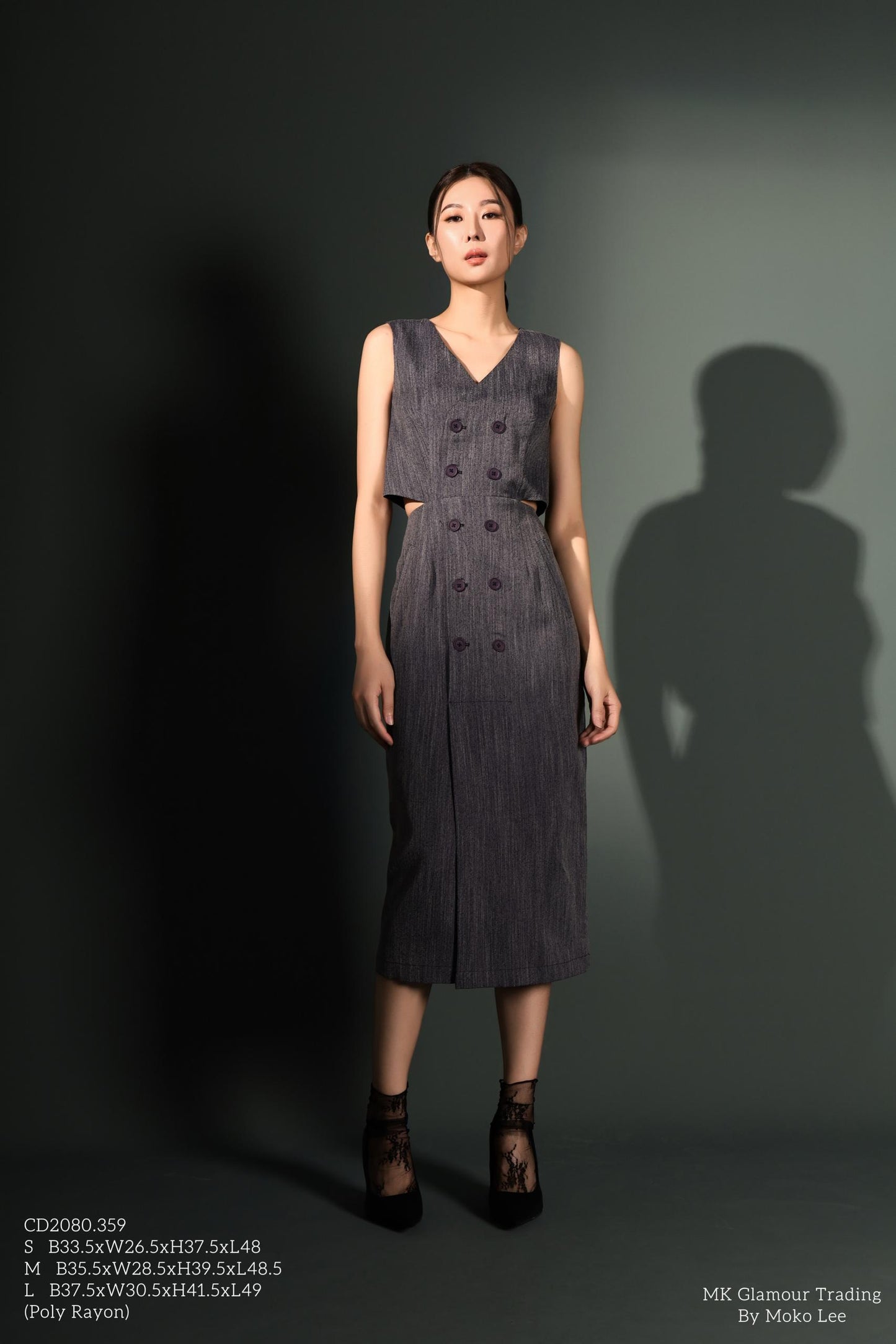 Tasha Side Cut-Out Midi Dress