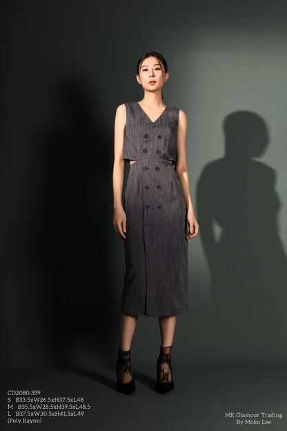 Tasha Side Cut-Out Midi Dress