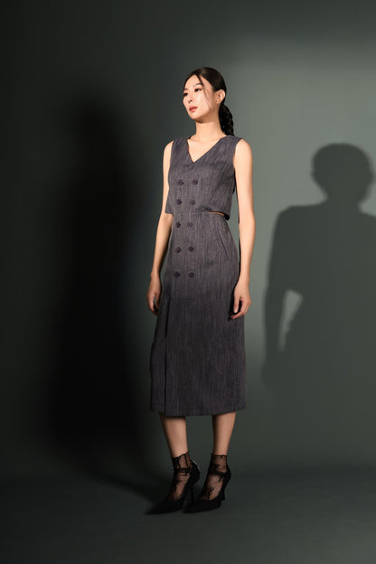 Tasha Side Cut-Out Midi Dress