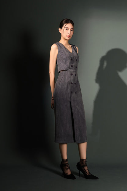 Tasha Side Cut-Out Midi Dress