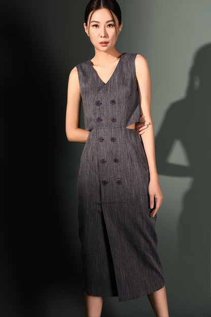 Tasha Side Cut-Out Midi Dress