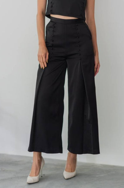 Mia Satin Button Pants