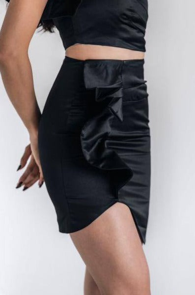 Rachel Asymmetrical  Ruffle Skirt