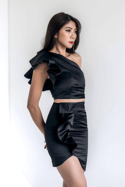 Rachel Asymmetrical  Ruffle Skirt