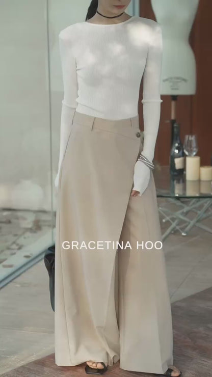 Faye Overlap Wide Leg Pants